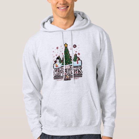 "Prettig kerstfeest: een feestelijk modespektakel" Hoodie (Voorkant)