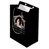 Prettig kerstfeest, een redder is geboren Kerststa Medium Cadeauzakje (Voorkant Gekanteld)