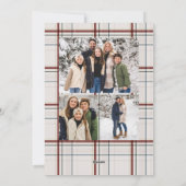 Prettig kerstfeest eenvoudig elegant neutraal foto feestdagenkaart (Achterkant)