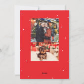 Prettig kerstfeest eenvoudig informeel script drie feestdagenkaart (Achterkant)