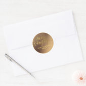 Prettig kerstfeest Eenvoudig Minimalistisch Schrif Ronde Sticker (Envelop)