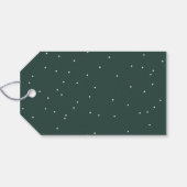 Prettig kerstfeest eenvoudig vet script groen vaka cadeaulabel (Achterkant Horizontaal)