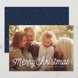 Prettig kerstfeest, eenvoudige fotokaart feestdagenkaart
