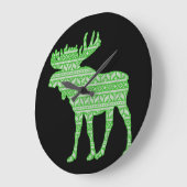 PRETTIG KERSTFEEST ELAND GROENE HERT GROTE KLOK (Hoek)