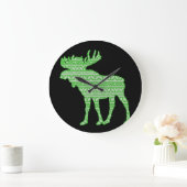 PRETTIG KERSTFEEST ELAND GROENE HERT GROTE KLOK (Huis)