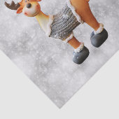 Prettig kerstfeest eland met een hoed tissuepapier (Detail)