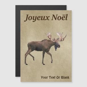 Prettig Kerstfeest - Eland op oud papier