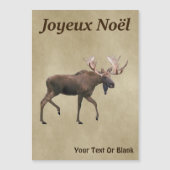 Prettig Kerstfeest - Eland op oud papier (Voorkant)