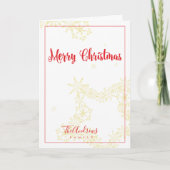 Prettig kerstfeest Elegant ontwerp met sneeuwvlokk Feestdagen Kaart (Voorkant)