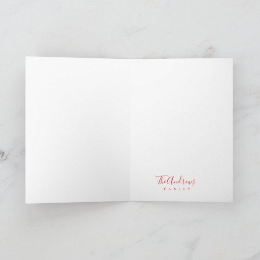 Prettig kerstfeest Elegant ontwerp met sneeuwvlokk Feestdagen Kaart (Binnen)