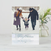 Prettig kerstfeest elegant winter vorst feestdagenkaart (Staand voorkant)