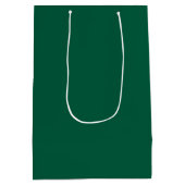 Prettig kerstfeest elegante groene & rode geperson medium cadeauzakje (Achterkant)