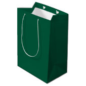 Prettig kerstfeest elegante groene & rode geperson medium cadeauzakje (Achterkant Gekanteld)