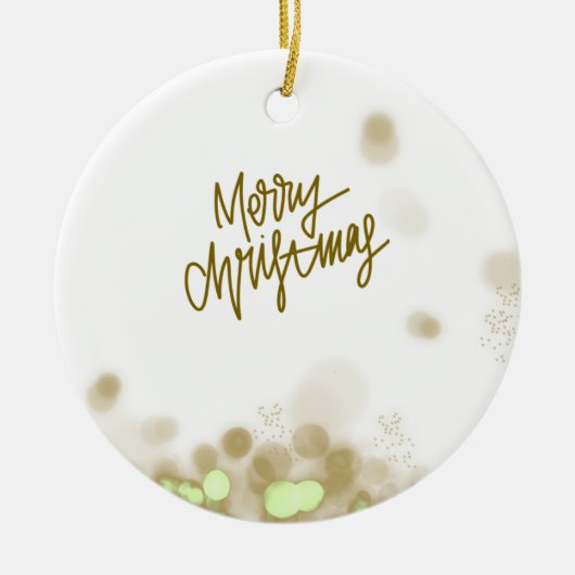 Prettig Kerstfeest - Elegante Keramische Kerstbal Keramisch Ornament (Voorkant)