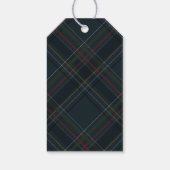 Prettig kerstfeest elegante marineblauwe feestdage cadeaulabel (Achterkant)