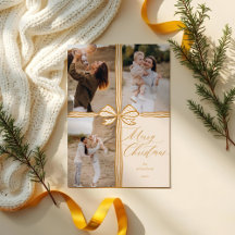 Prettig kerstfeest Elegante strik Cadeau Foto Coll