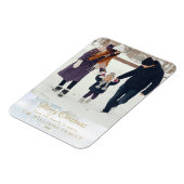 Prettig kerstfeest Elegante winterrijp Magneet (Linkerzijde)