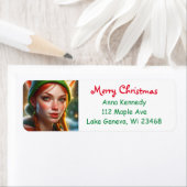 Prettig kerstfeest Elf Feestelijk Etiket (Insitu)