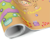 Prettig kerstfeest elfen cadeaupapier (Rol Hoek)