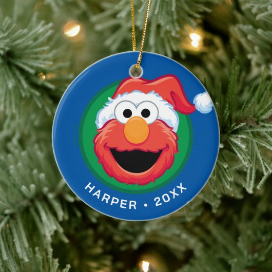 Prettig kerstfeest Elmo Keramisch Ornament (Boom)