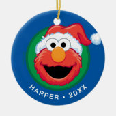 Prettig kerstfeest Elmo Keramisch Ornament (Voorkant)
