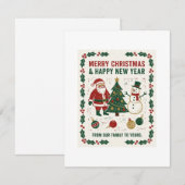 Prettig kerstfeest en een gelukkig nieuwjaar (Voorkant / Achterkant)