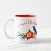 Prettig kerstfeest en een gelukkig nieuwjaar! 2025 tweekleurige koffiemok (Links)