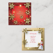 Prettig kerstfeest en een gelukkig nieuwjaar! 2026 notitiekaartje (Voorkant / Achterkant)