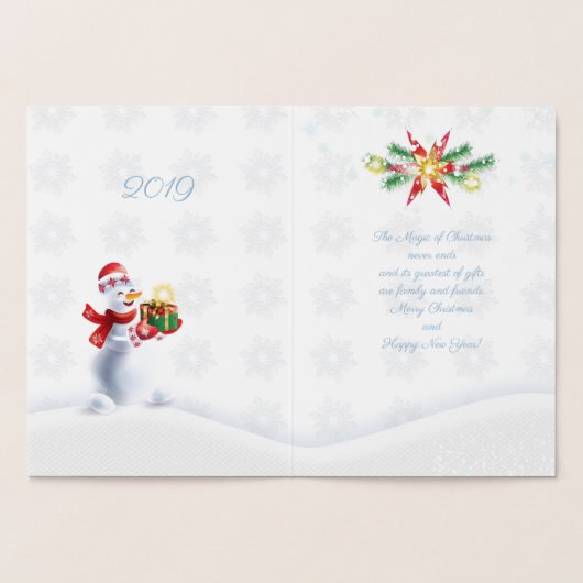 Prettig Kerstfeest en een gelukkig nieuwjaar! 20XX Folie Kaarten (Binnen)