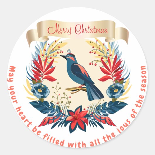 Prettig kerstfeest en een gelukkig nieuwjaar! 20XX Ronde Sticker (Voorkant)