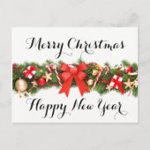 Prettig kerstfeest en een gelukkig nieuwjaar ansic feestdagenkaart (Voorkant)