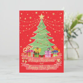 Prettig Kerstfeest en een gelukkig nieuwjaar Feestdagenkaart