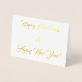 Prettig kerstfeest en een gelukkig nieuwjaar! folie kaarten