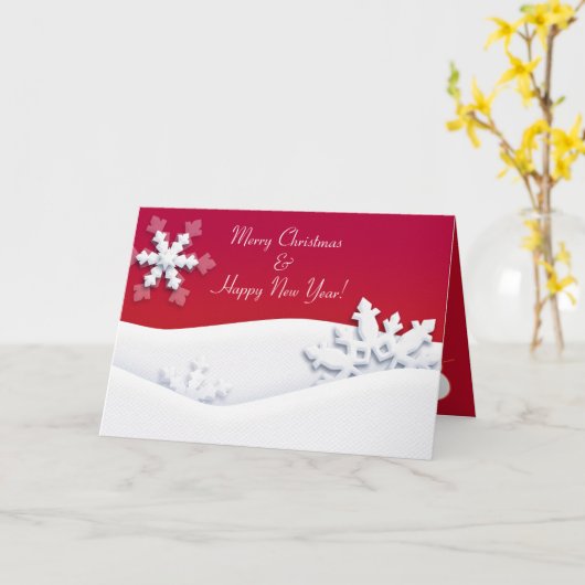 Prettig kerstfeest en een gelukkig nieuwjaar! KERS Kaart (Gele Bloem)