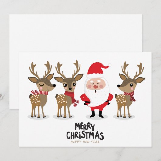 Prettig kerstfeest en een gelukkig nieuwjaar Kerst Feestdagenkaart (Voorkant / Achterkant)