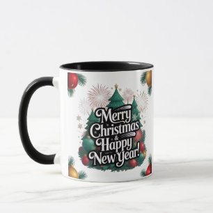 Prettig kerstfeest en een gelukkig nieuwjaar mok