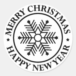 Prettig kerstfeest en een gelukkig nieuwjaar! ronde sticker