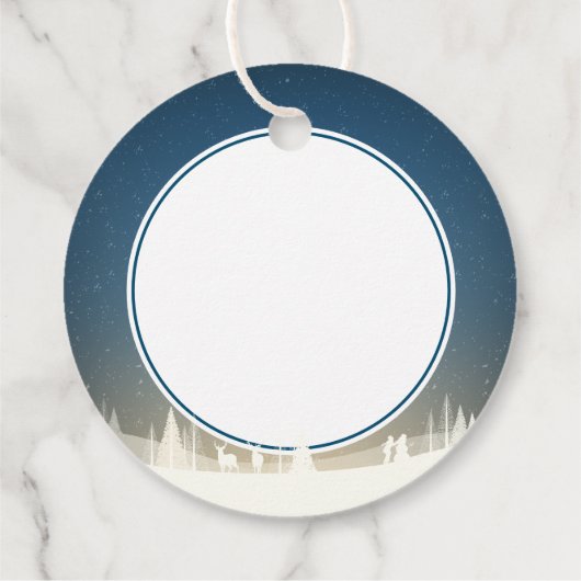 Prettig kerstfeest en een gelukkig nieuwjaar Sneeu Bedankjes Labels (Achterkant)