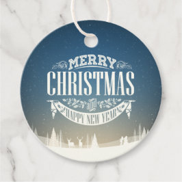 Prettig kerstfeest en een gelukkig nieuwjaar Sneeu Bedankjes Labels