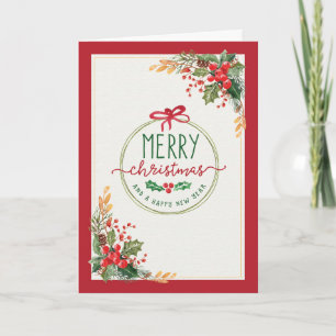 Prettig kerstfeest en een gelukkig nieuwjaar, Wate Feestdagen Kaart