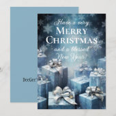 Prettig Kerstfeest en een gezegend nieuwjaar Feestdagenkaart (Voorkant / Achterkant)