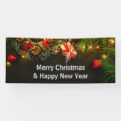 Prettig Kerstfeest en Gelukkig Nieuwjaar Binnen Bu Spandoek (Horizontaal)