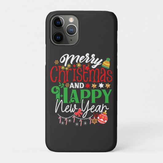 Prettig Kerstfeest en Gelukkig Nieuwjaar Case-Mate iPhone Case (Achterkant)