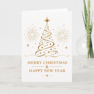 Prettig kerstfeest en gelukkig nieuwjaar Elegant G Kaart