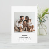 Prettig kerstfeest en gelukkig nieuwjaar familie f kaart (Staand voorkant)