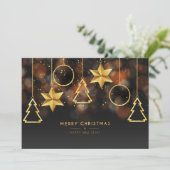 Prettig kerstfeest en gelukkig nieuwjaar feestdagenkaart (Staand voorkant)