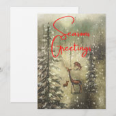 Prettig kerstfeest en gelukkig nieuwjaar feestdagenkaart (Voorkant / Achterkant)