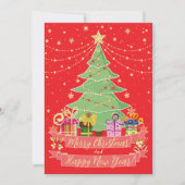 Prettig Kerstfeest en gelukkig nieuwjaar Feestdagenkaart (Voorkant)