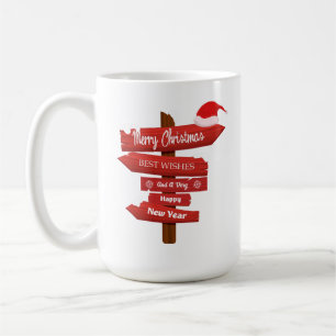 Prettig kerstfeest en gelukkig nieuwjaar Houten pi Koffiemok