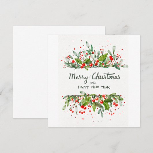 PRETTIG KERSTFEest EN GELUKKIG NIEUWJAAR Kaart (Voorkant / Achterkant)